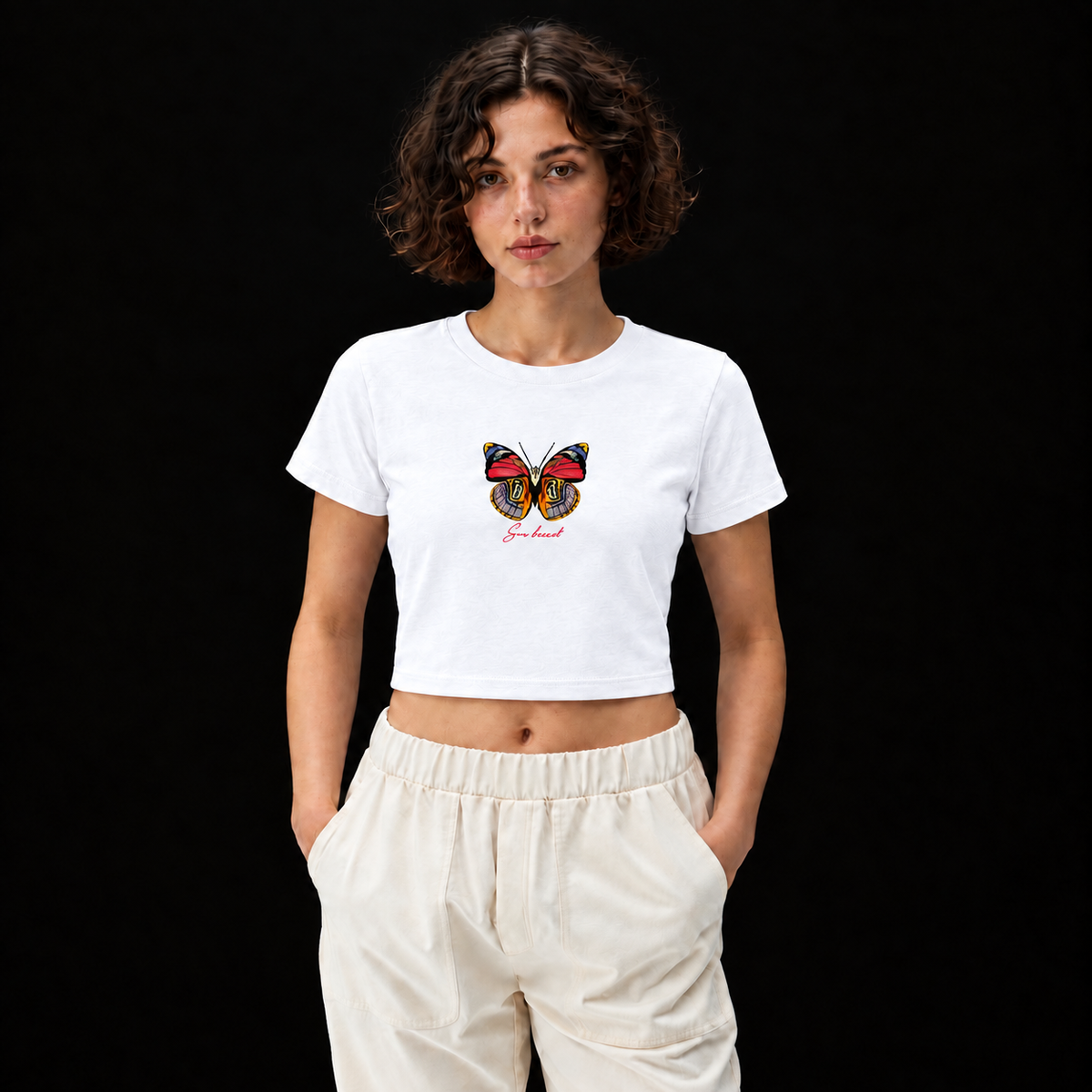 White Sun Kissed Baby Tee
