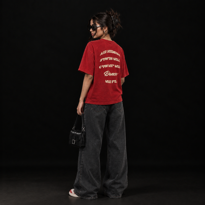Dance with you Red Oversize Female Back