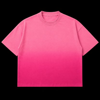 Lily & Butterfly Pink Ombre Wash Boxy Tee