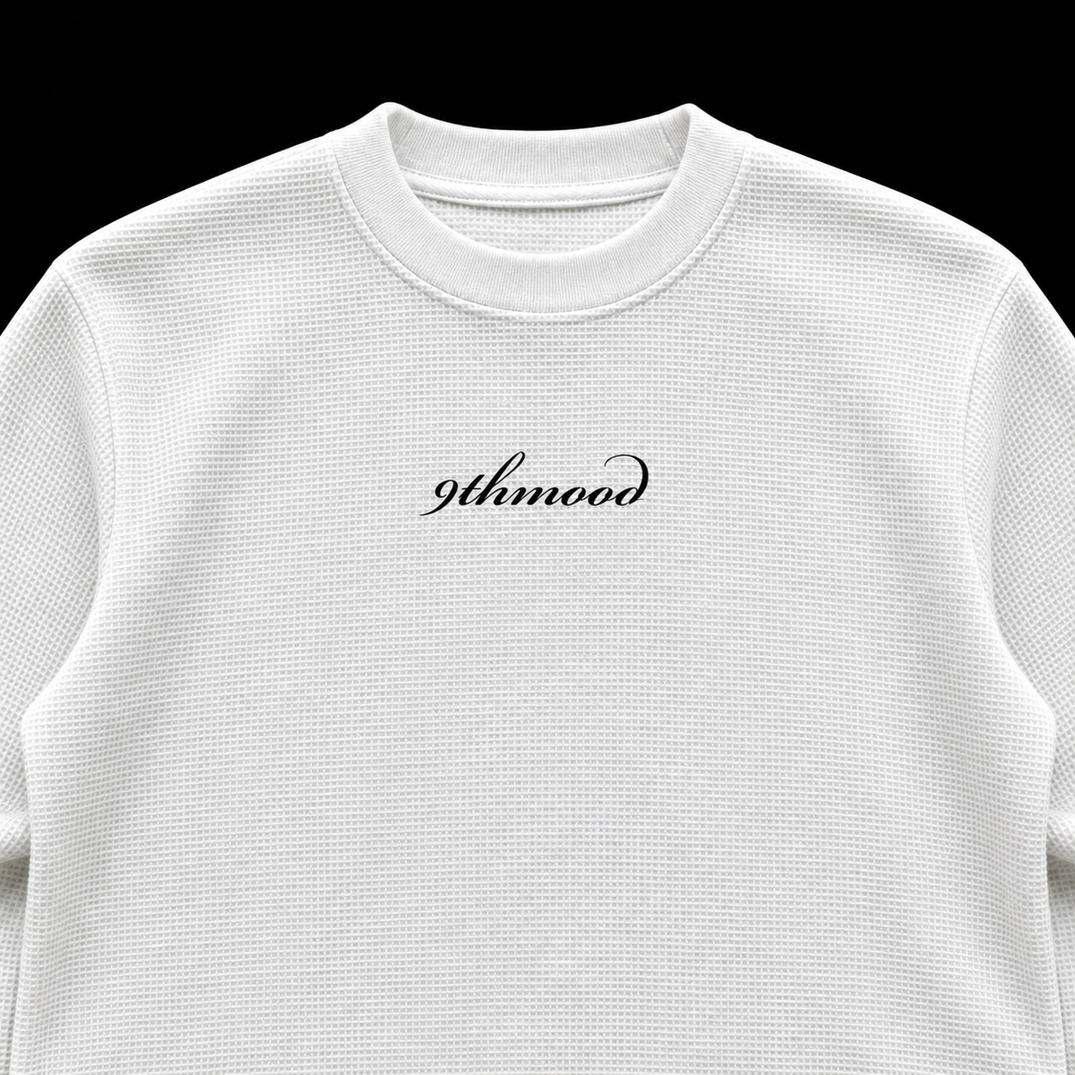 White Knit Full Sleeve Waffle