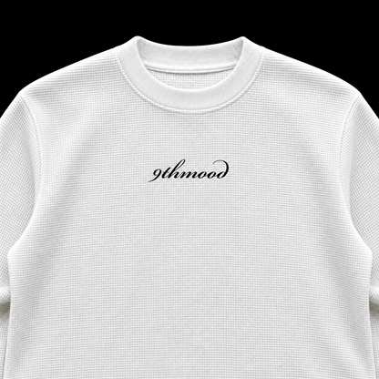 White Knit Full Sleeve Waffle