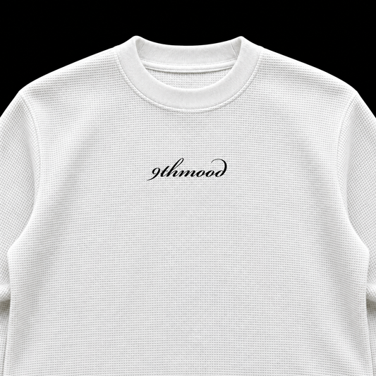 White Knit Full Sleeve Waffle