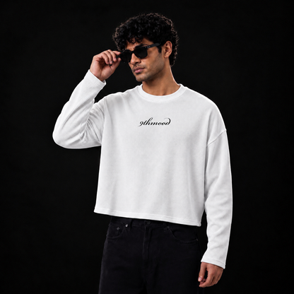 White Knit Full Sleeve Waffle
